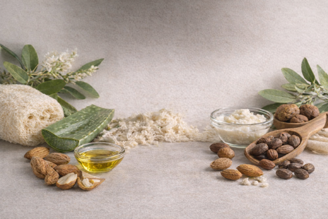 Hand lotion texture smear close‑up for VibraOne